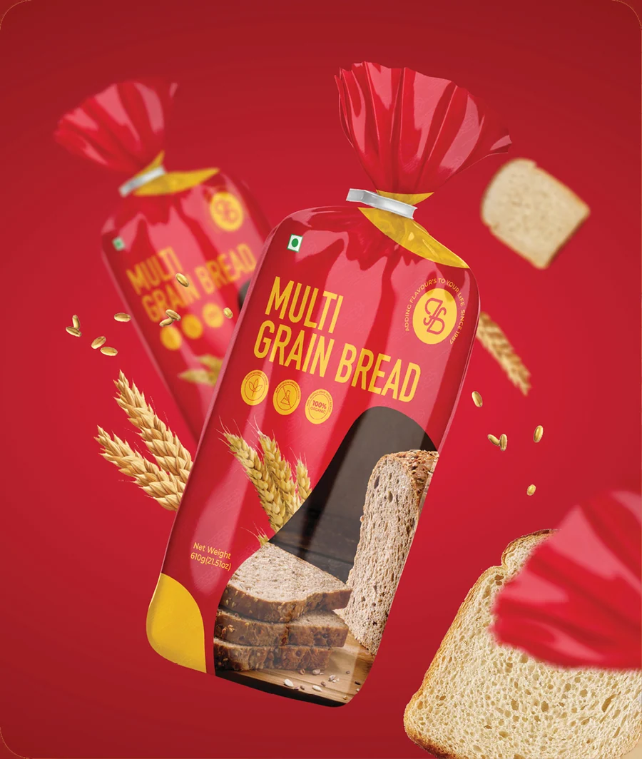 Multi Grain Bread packaging