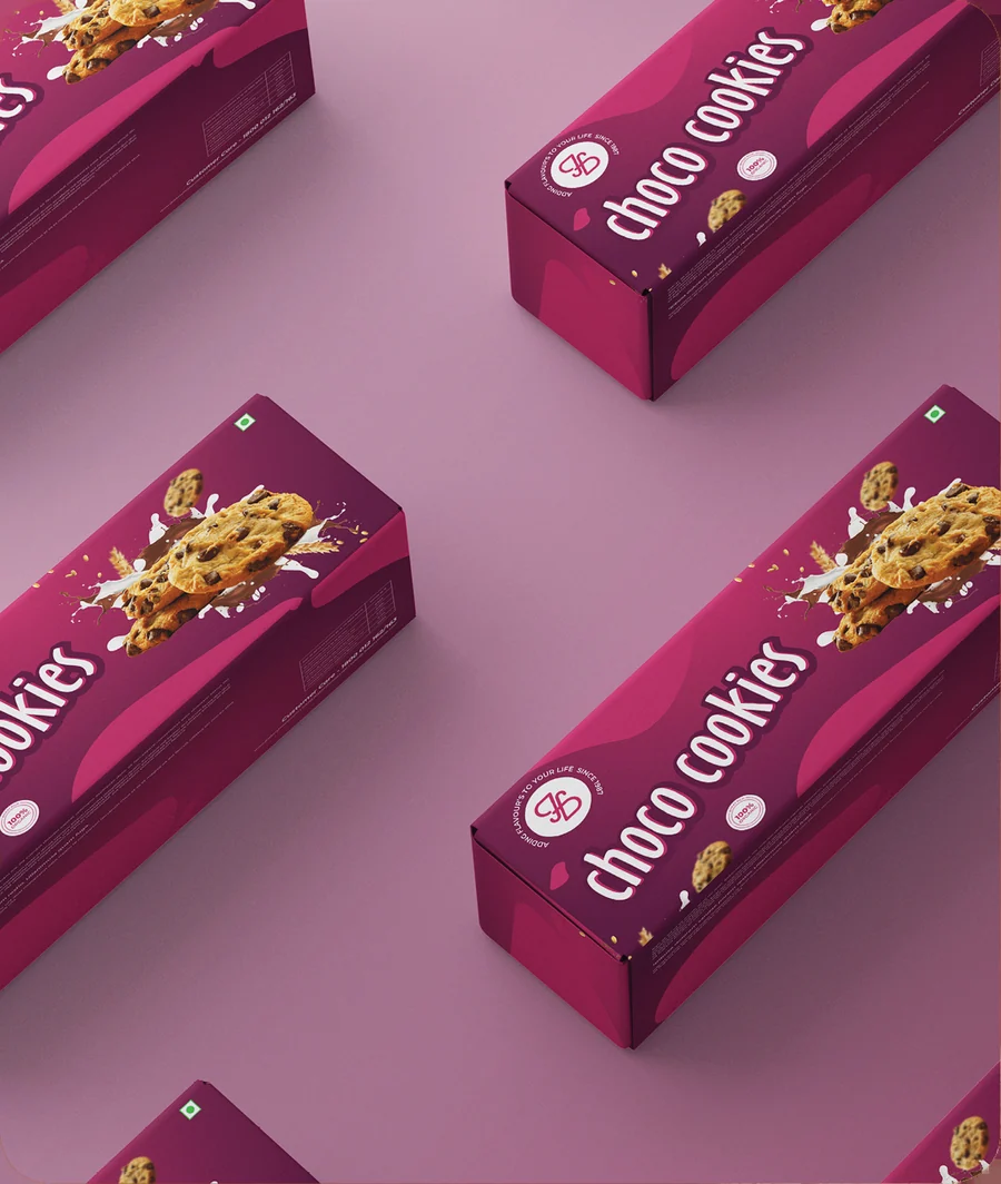 Choco Cookies carton packaging