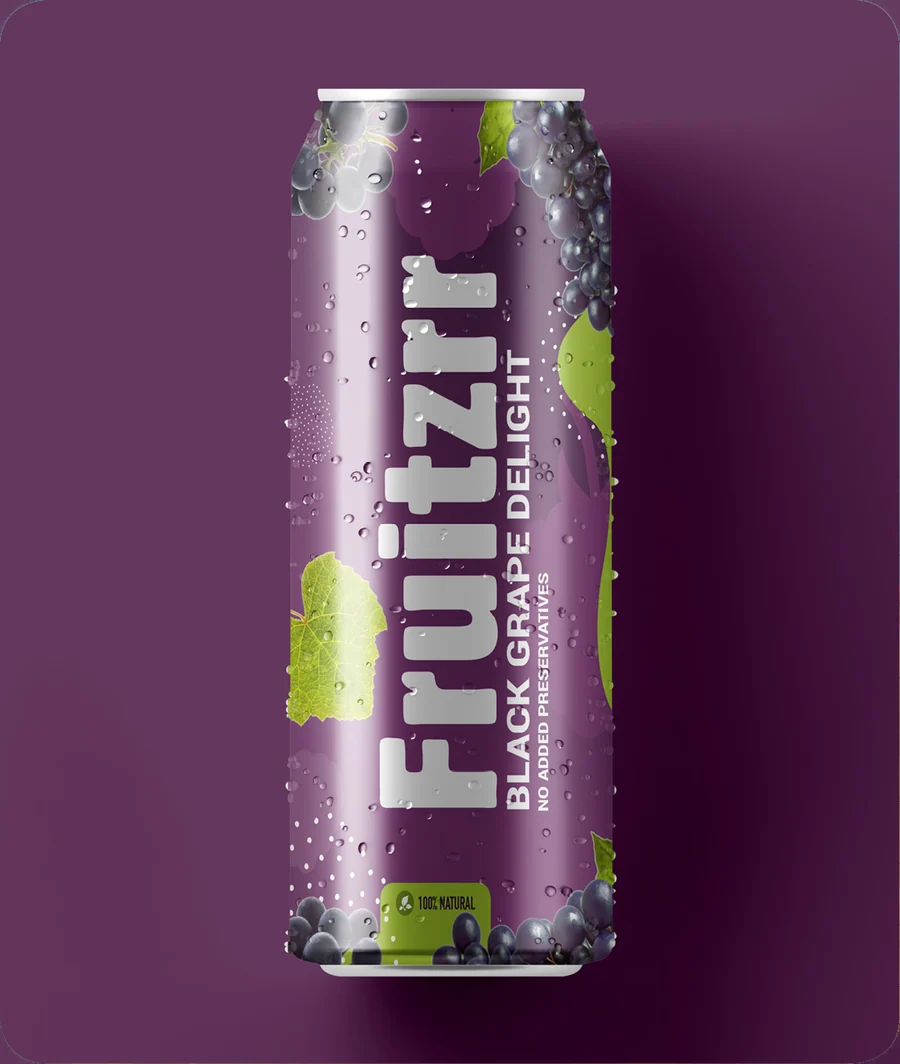 Fruitzrr Black Grape Delight can