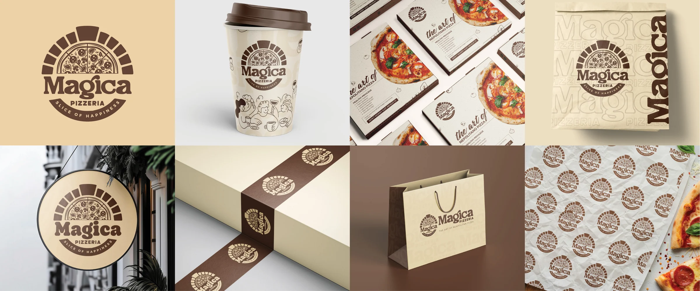 Magica Pizzeria brand collateral